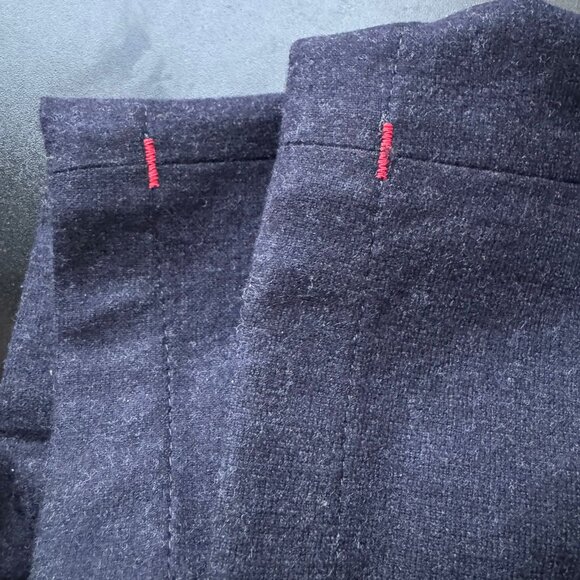 1450$ ISAIA Blue Sartorial Drawstring Pant Wool Cashmere 42 US/58 EU Fits W38-42 - Picture 6 of 8